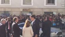 Pedro Sánchez a su llegada al Congreso de los Diputados en el Día de la Constitución.