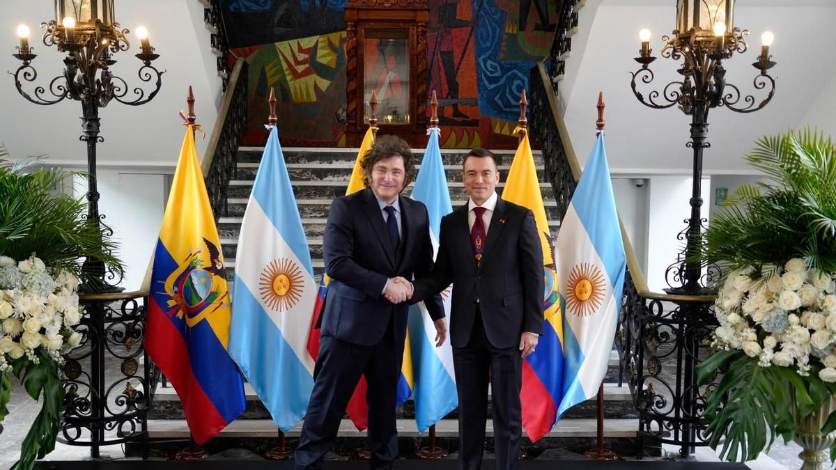 Milei y Noboa firmaron acuerdos para profundizar la cooperación entre la Argentina y Ecuador
