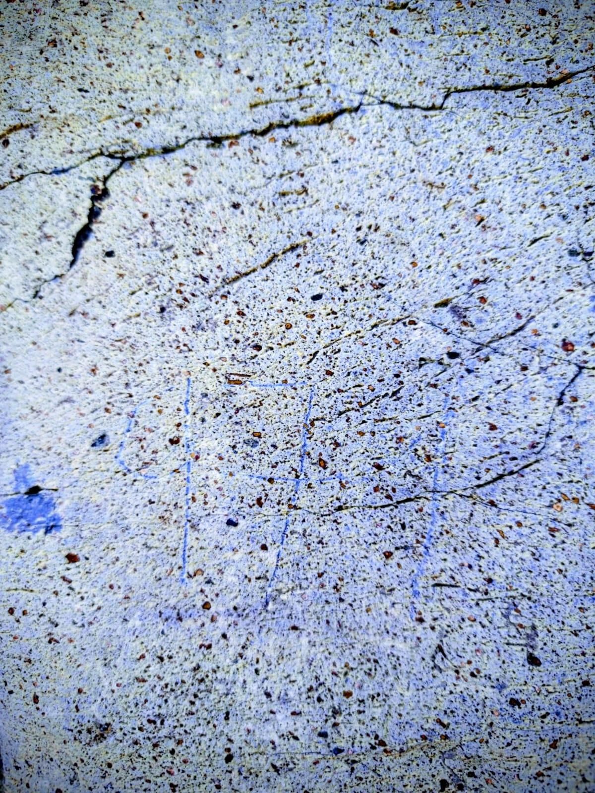 Parte de los grabados dañados en Teno.