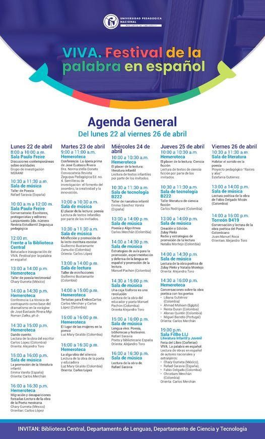 Agenda del Festival Viva 2024 en Bogotá.