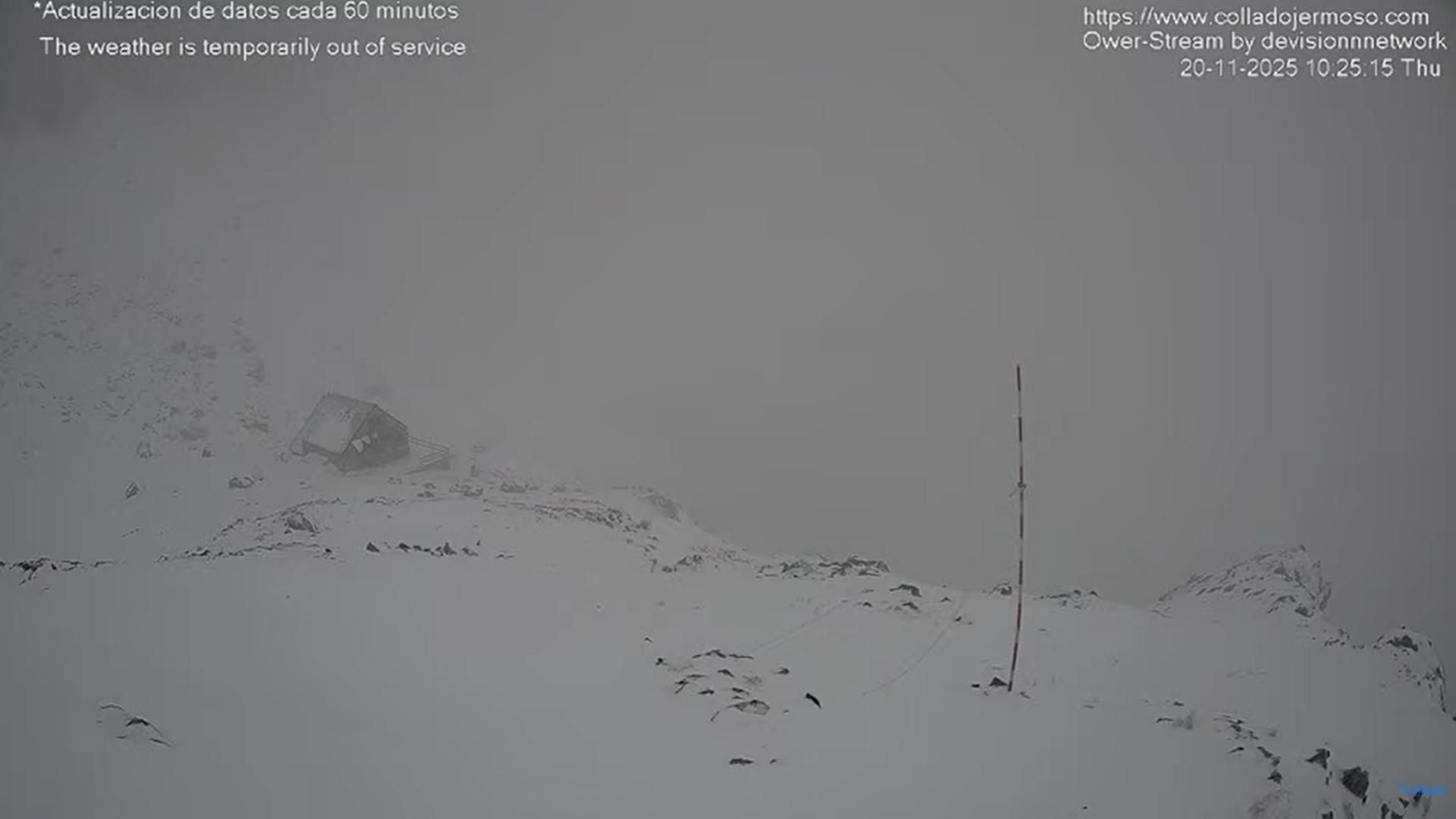 Vista del refugio de Collado Jermoso, en el Parque Nacional de Picos de Europa, a través de su webcamColladoJermoso