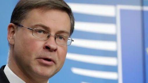 El vicepresidente económico de la Comisión Europea, Valdis Dombrovskis.  EFE