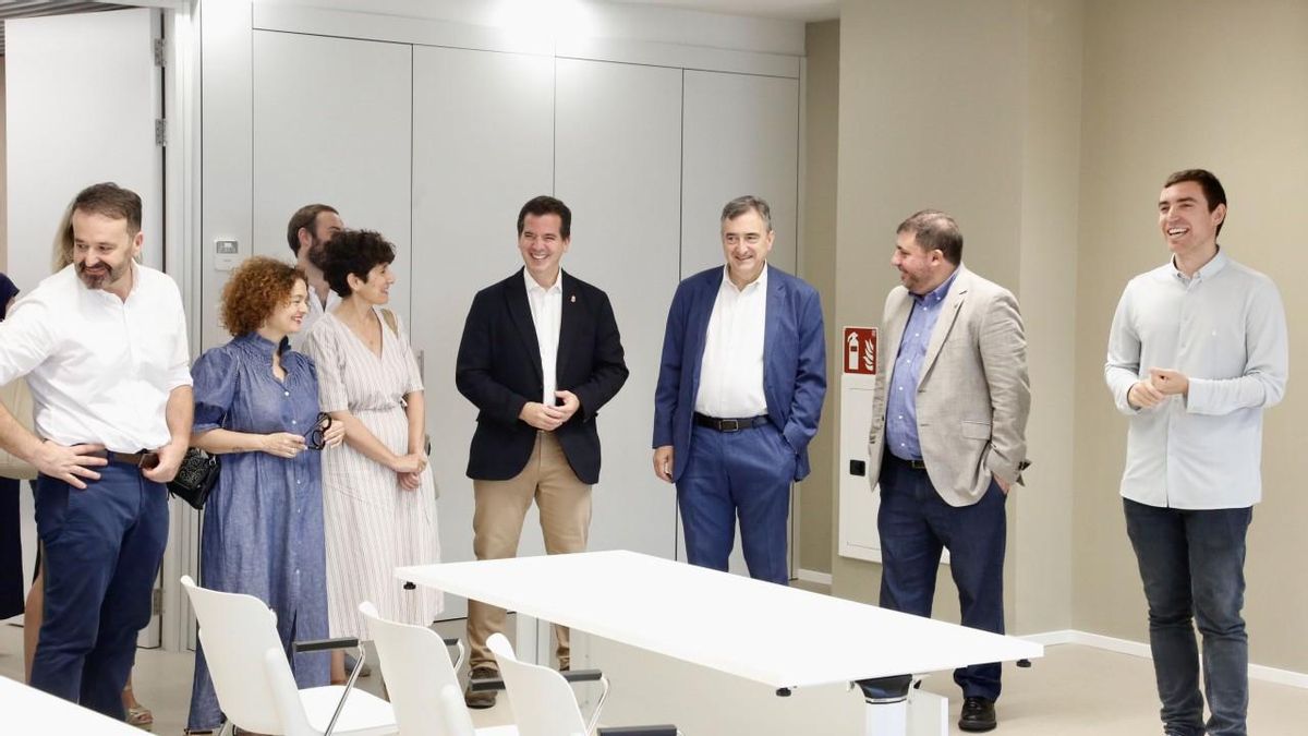 Aitor Esteban, en un acto del PNV de Navarra este miércoles