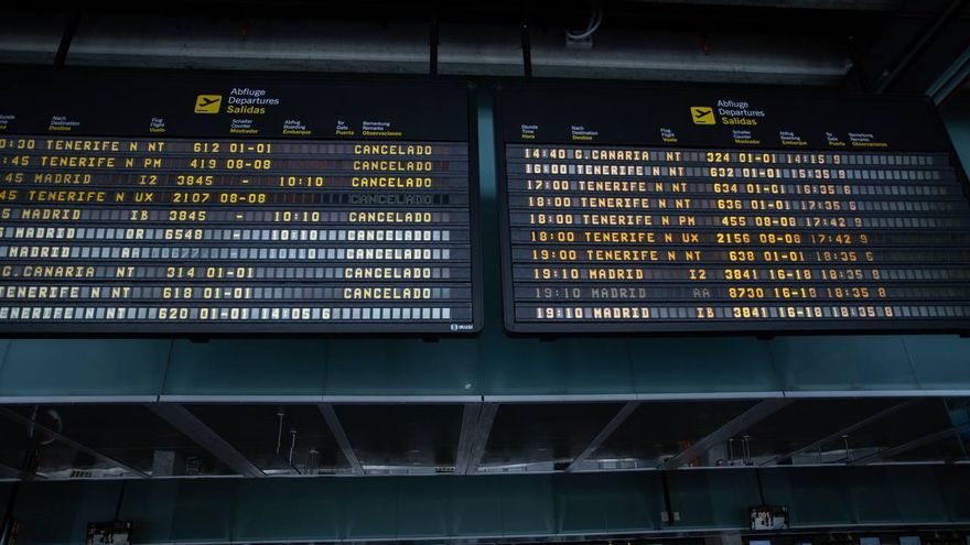 Vuelos cancelados en el aeropuerto de La Palma