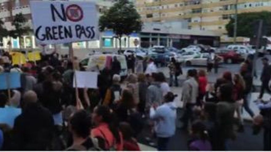Manifestación en Las Palmas contra la vacunación