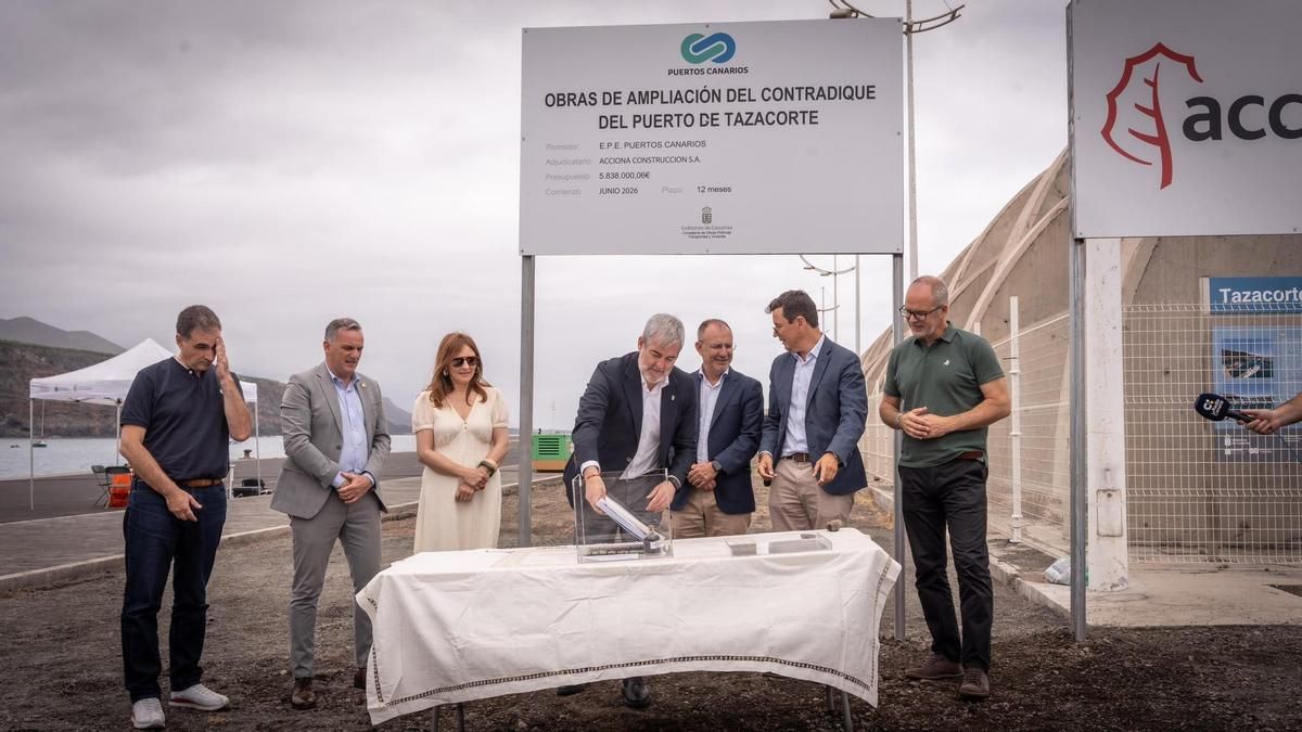 El Gobierno de Canarias  inicia  la ampliación del contradique del puerto de Tazacorte para reforzar la seguridad y la operatividad frente a los temporales