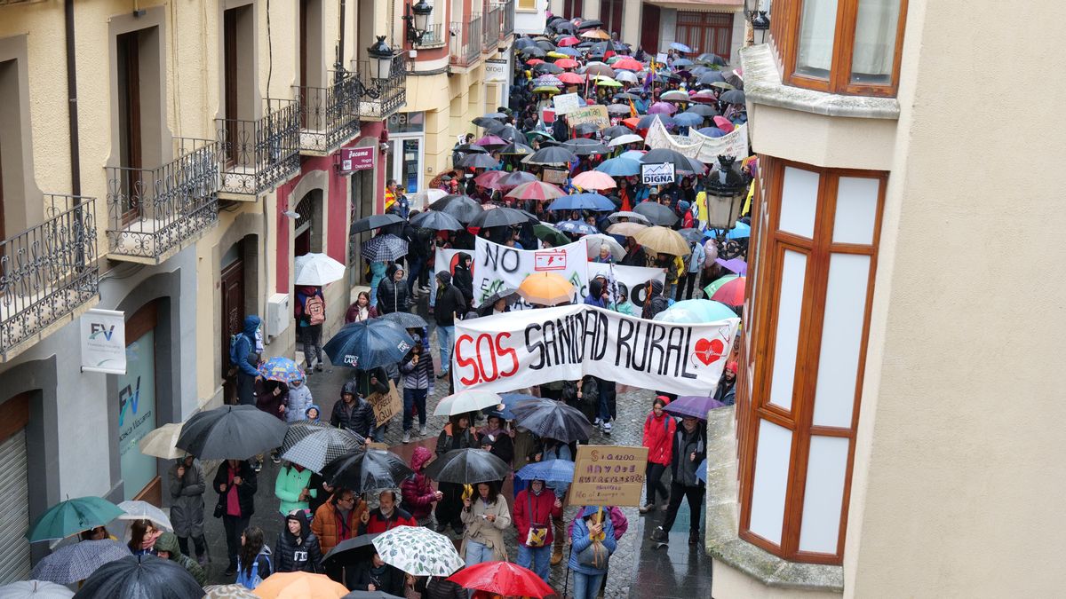 Manifestación en Jaca organizada por el Movimiento Por la Dignidad de la Montaña
