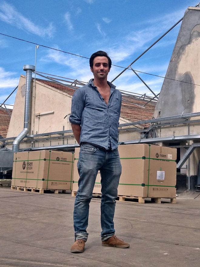 José Miguel García Viejo, en el tejado del Mercado de Maravillas