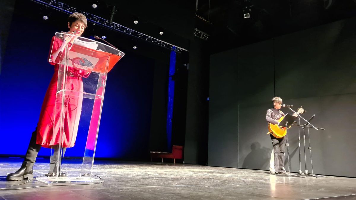 Melissa, de la Plataforma Maravillas, durante el evento