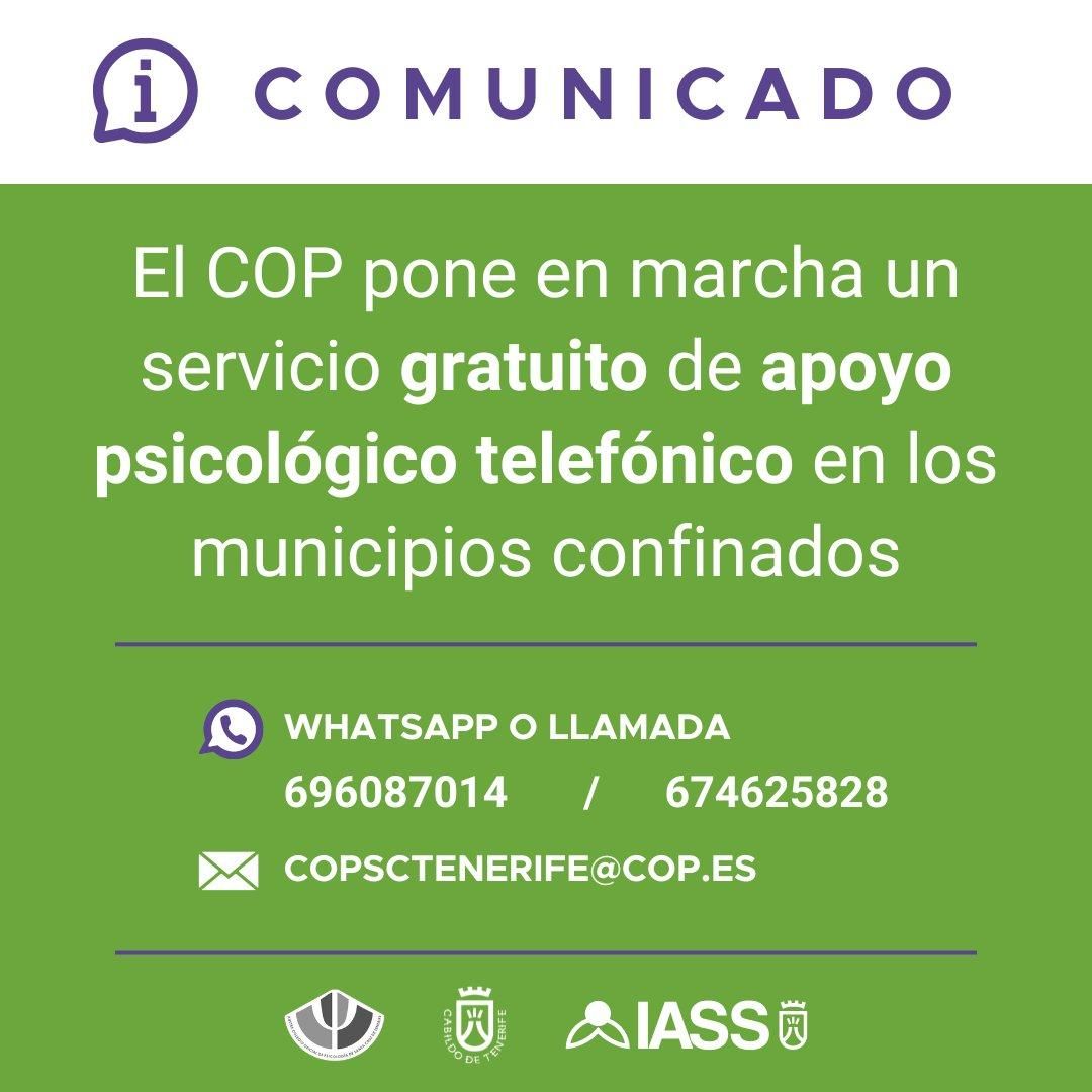 Ayuda psicológica gratuita para los municipios confinados