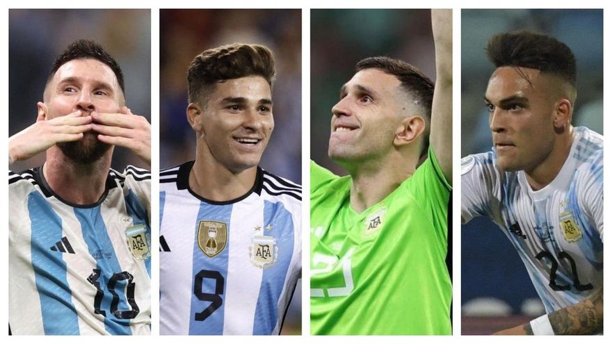 Messi, Lautaro Martínez, Julián Álvarez y Emiliano Martínez, nominados al Balón de Oro