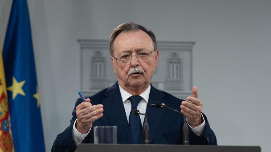 El presidente de Ceuta Juan Jesús Vivas tras reunirse con Pedro Sánchez en La Moncloa.