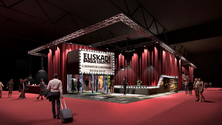 Recreación de la imagen exterior que tendrá el stand de Euskadi en Fitur.