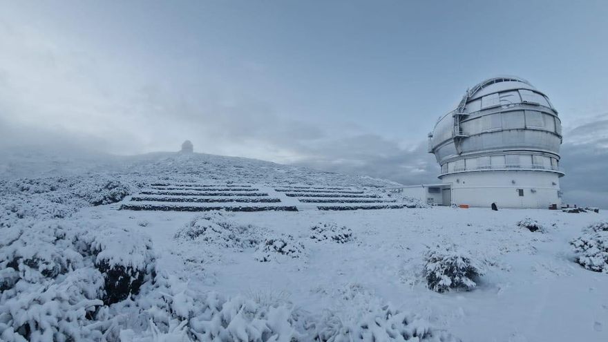 Gélida estampa invernal  en el Roque