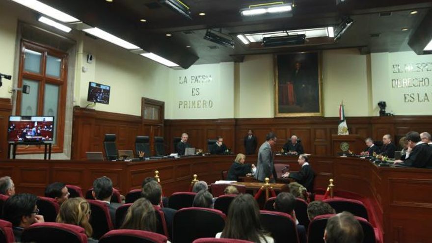 Vista general del pleno de la Suprema Corte de Justicia de México.