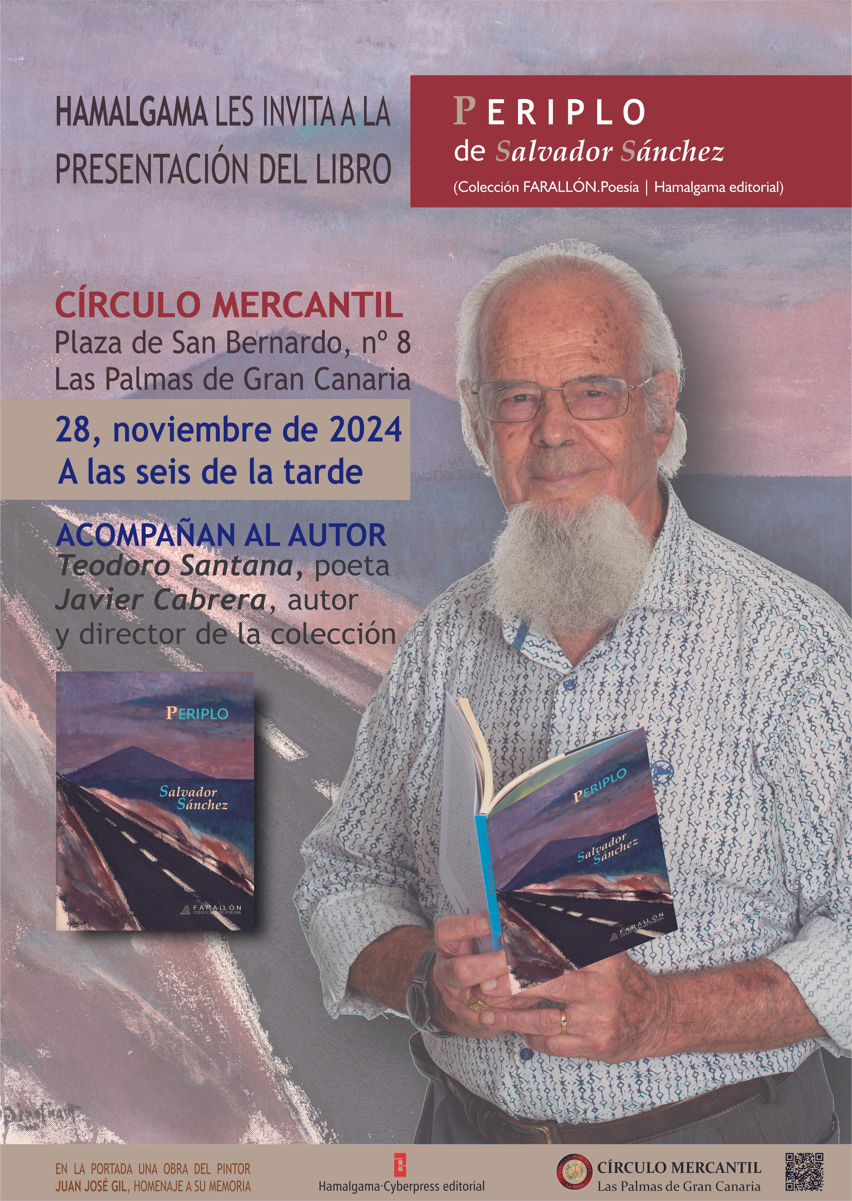 Cartel del acto de la presentación del libro 'Periplo'.