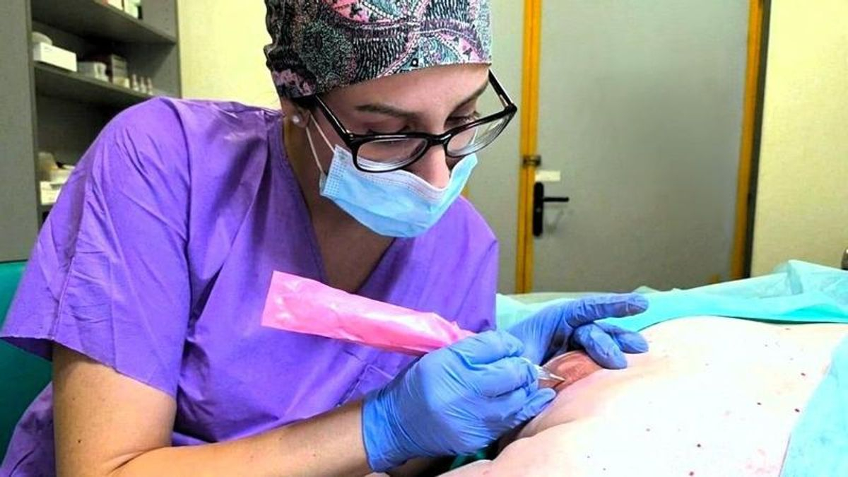 intervencón a una paciente con cáncer de mama.