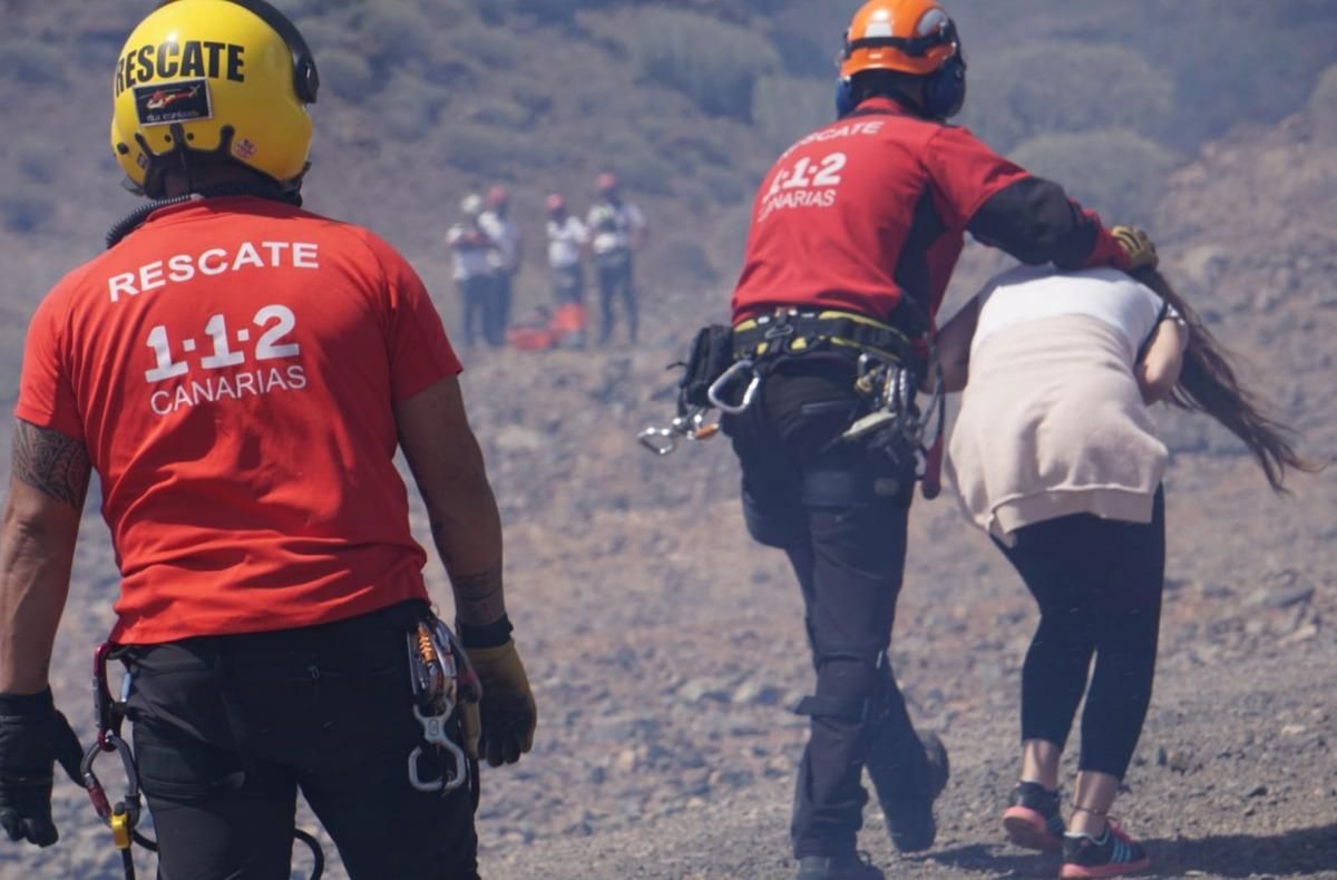 Simulacro de accidente aéreo en el sur de Gran Canaria