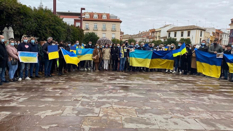 Concentración de apoyo a Ucrania en Alcázar de San Juan (Ciudad Real)