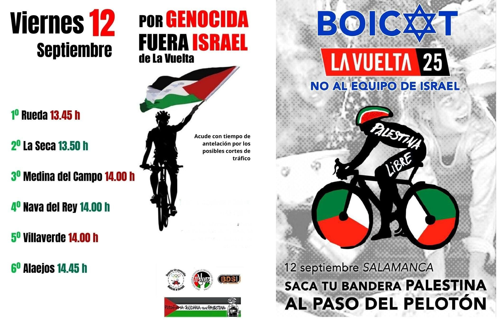 Protestas convocadas para la etapa del viernes