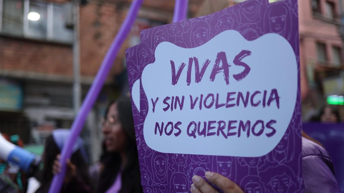 Fotografía de archivo de una manifestación.