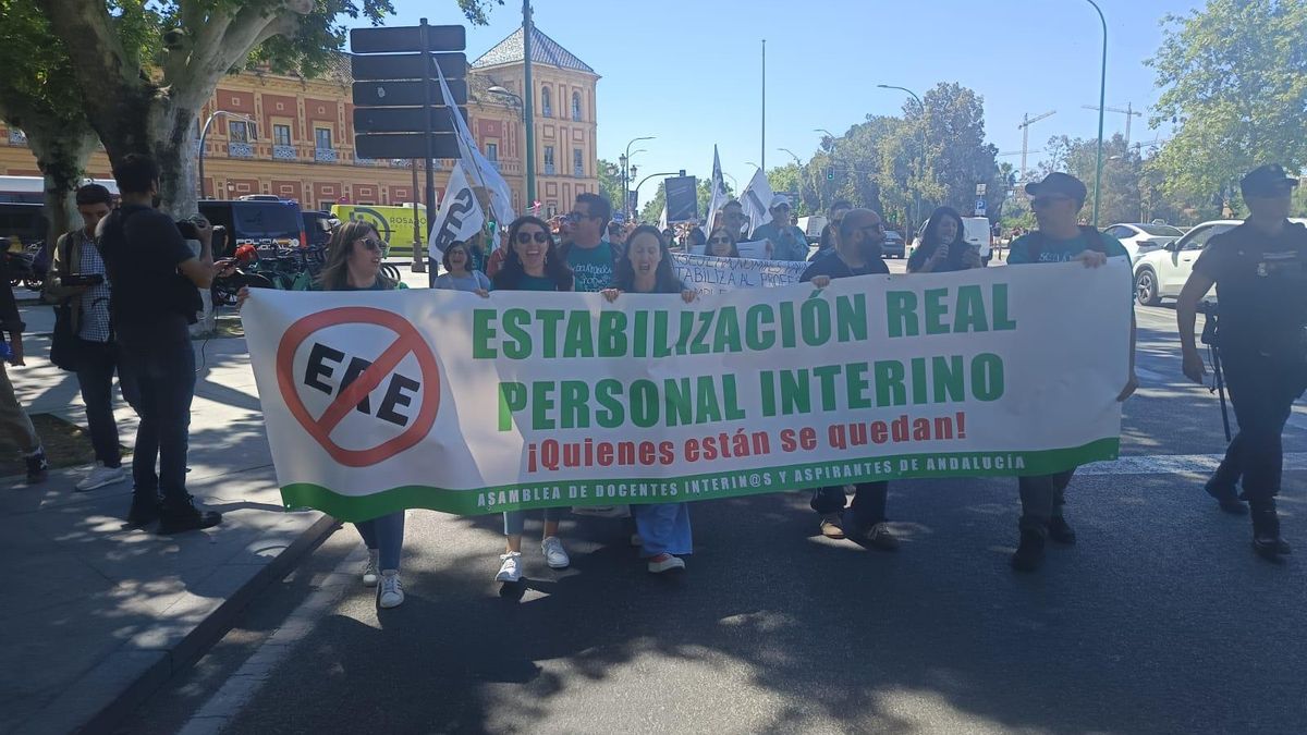 La marcha, saliendo este miércoles desde San Telmo.