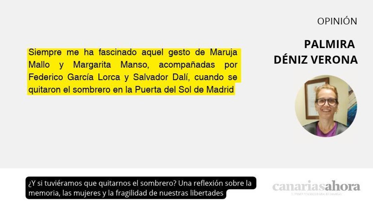 ¿Y si tuviéramos que quitarnos el sombrero? Una reflexión sobre la memoria, las mujeres y la fragilidad de nuestras libertades