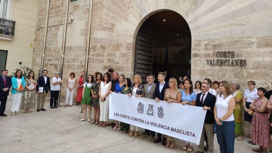 PP y Vox suprimen el término 'violencia machista' de las pancartas institucionales en el Parlamento valenciano