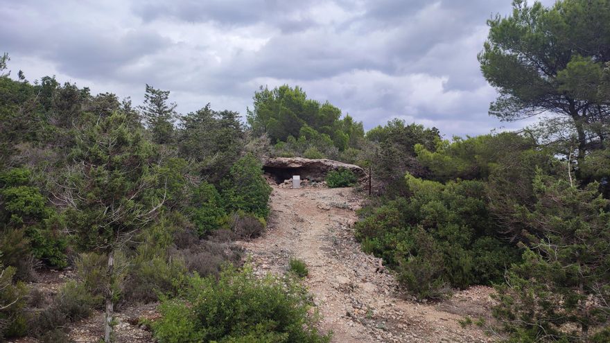 La entrada a la cueva.