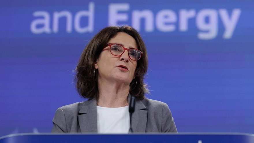 La vicepresidenta y comisaria europea de Competencia, Teresa Ribera, en una imagen de archivo.