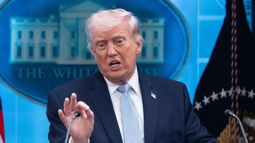 Donald Trump, en una rueda de prensa en la Casa Blanca