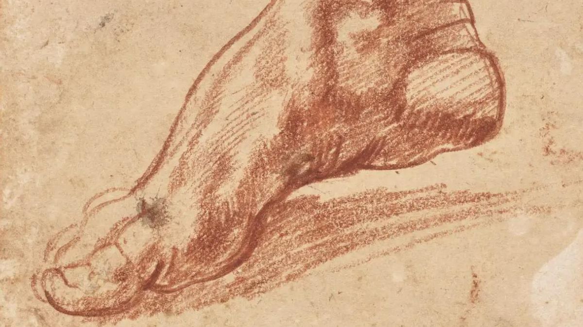 Christie's localizó en una colección privada un dibujo a sanguina que documenta cómo Miguel Ángel afinaba detalles concretos antes de llevarlos al fresco