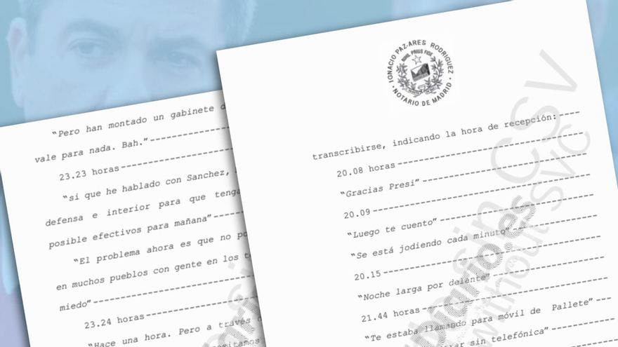 DOCUMENTO | Todos los 'whatsapps' de Mazón a Feijóo, la tarde de la dana: "Tenemos lo que necesitamos, que es  la UME"