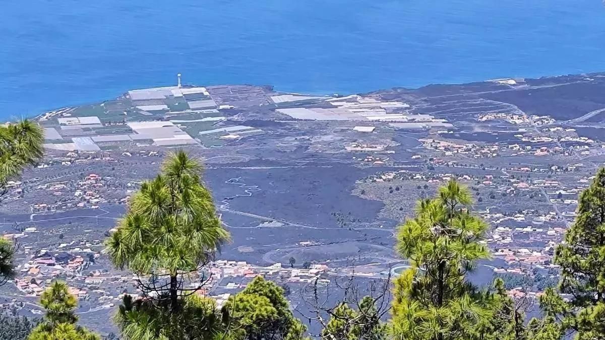 Imagen de archivo dela zona afectada por las coladas del volcán Tajogaite en el Valle de Aridane.