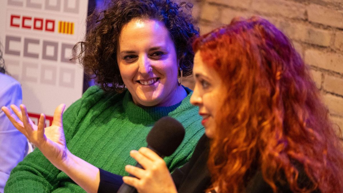 Pilar Almenar junto a Ana Campoy en el ciclo 'Converses'.
