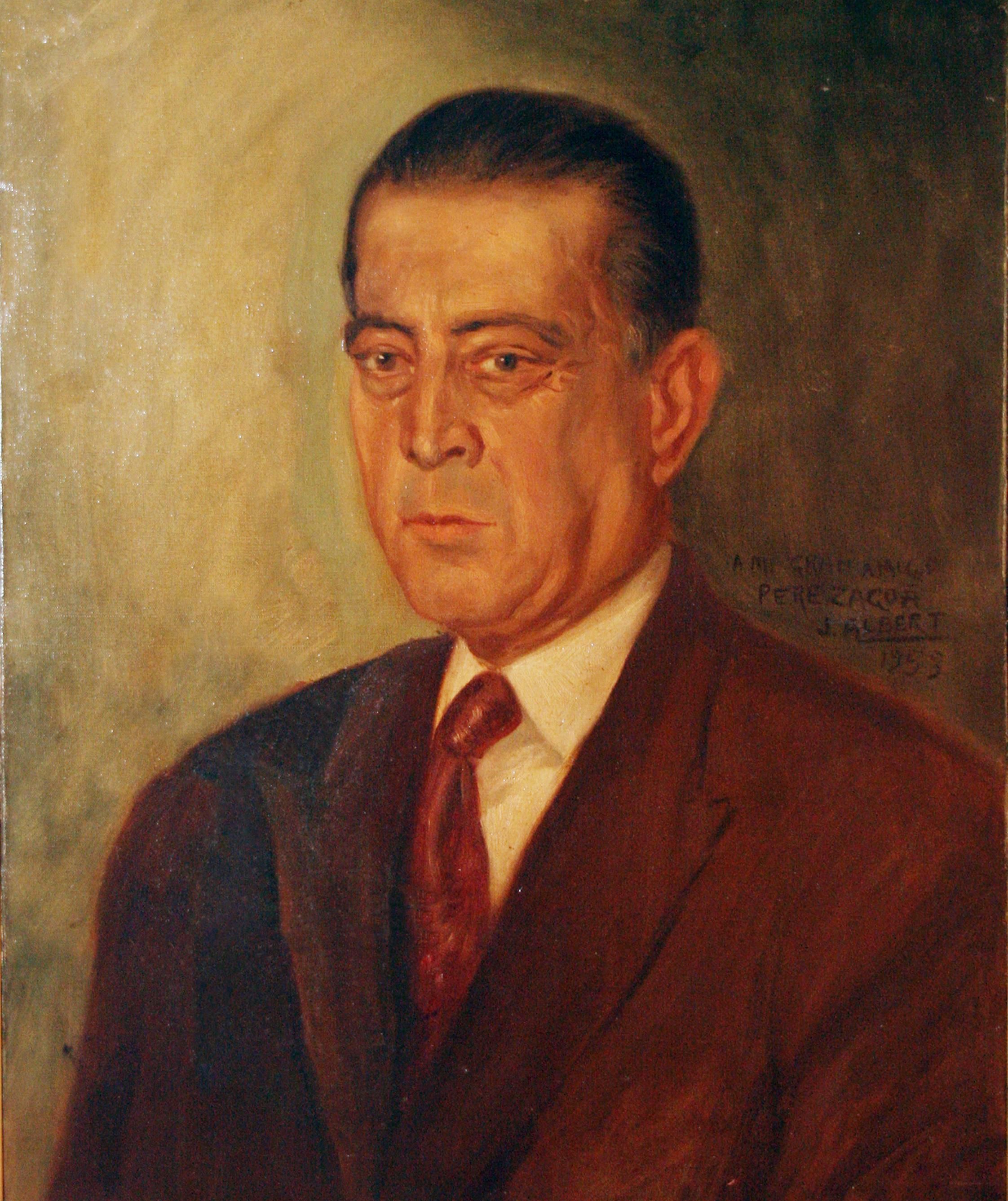 Retrato de Guillermo Perezagua realizado por Juan Albert, compañero suyo en la dirección de Izquierda Republicana en la clandestinidad,