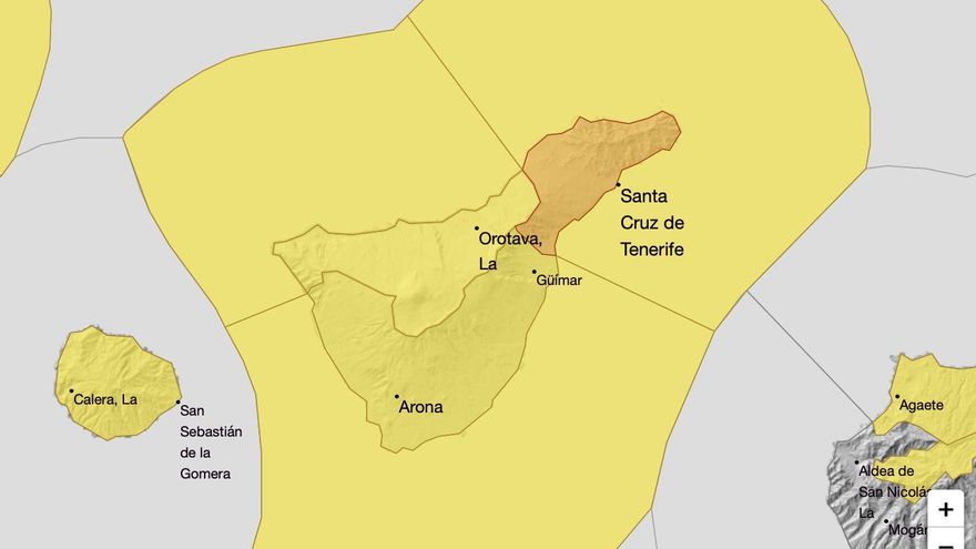 Aviso amarillo y naranja para la isla de Tenerife por rachas de viento
