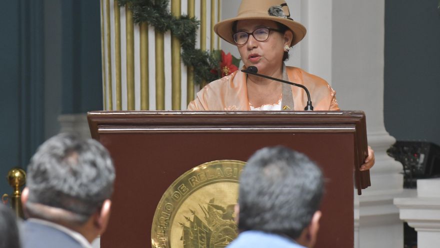 Imagen de Archivo de la canciller de Bolivia, Celinda Sosa.