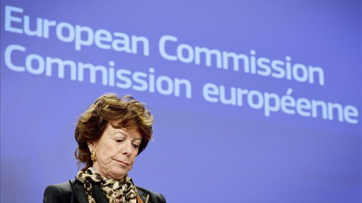 Neelie Kroes, cuando era vicepresidenta de la Comisión Europea.
