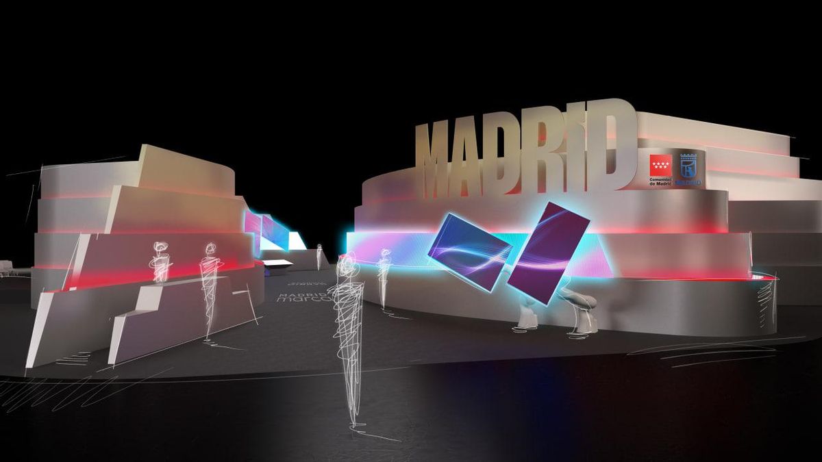 Diseño del estand de la Comunidad de Madrid en Fitur