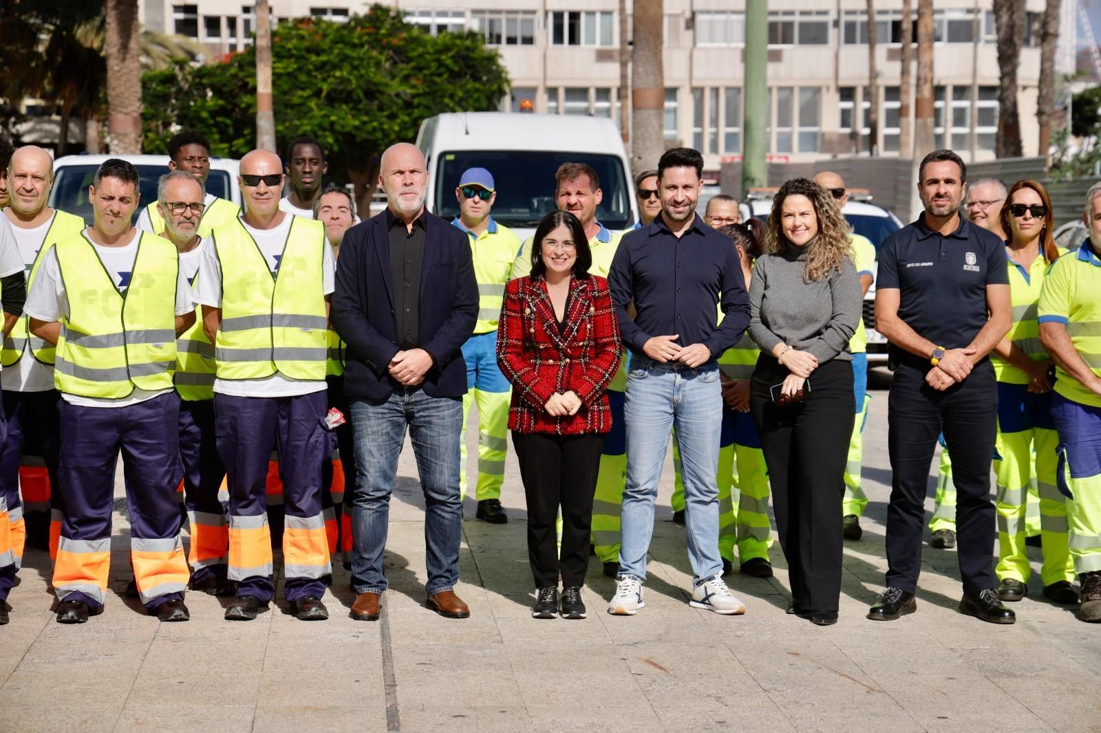 Presentación del dispositivo de limpieza este viernes.