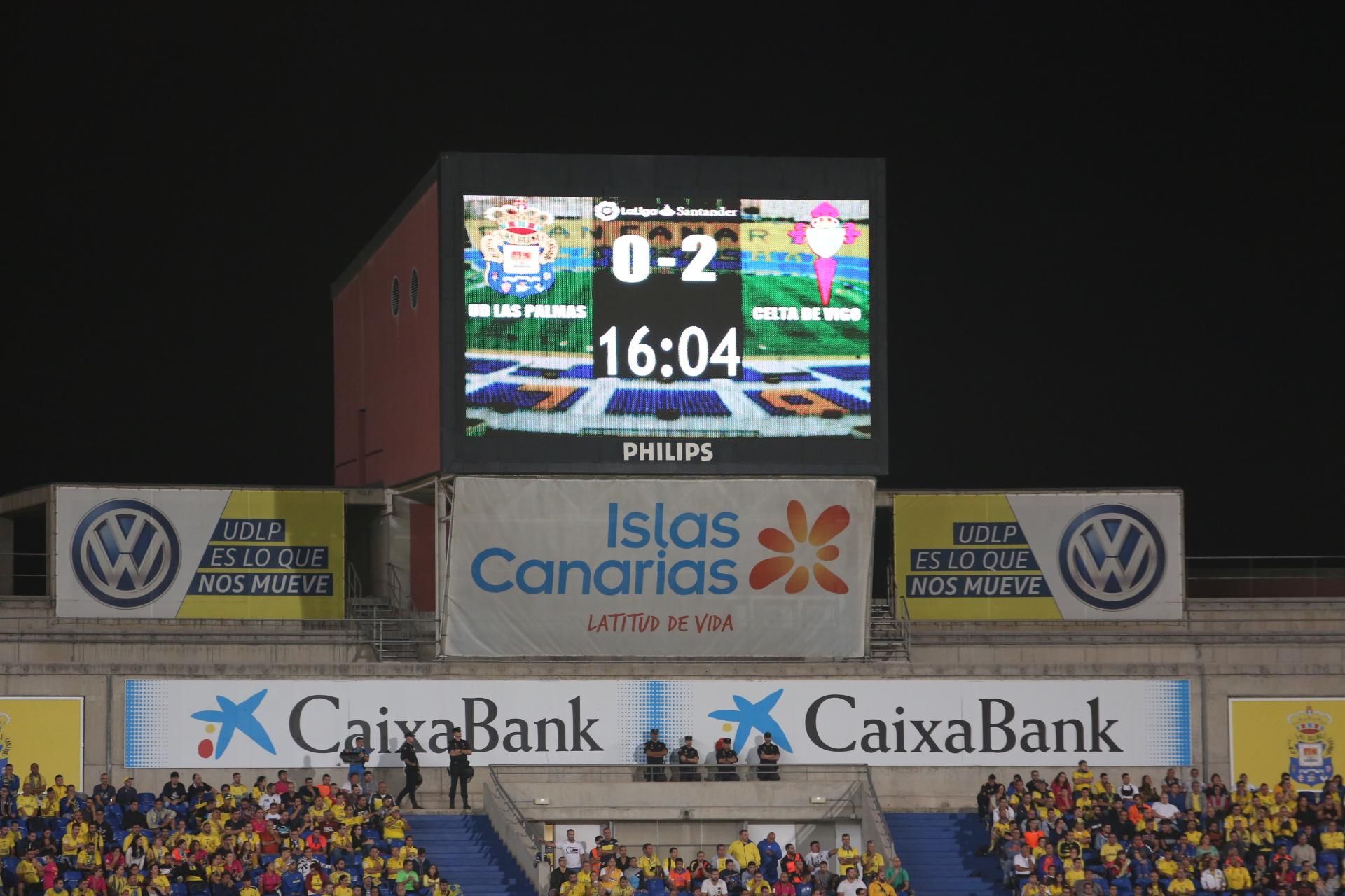 Imágenes del partido disputado en el Estadio de Gran Canaria entre la UD Las Palmas y el Celta de Vigo. Alejandro Ramos.
