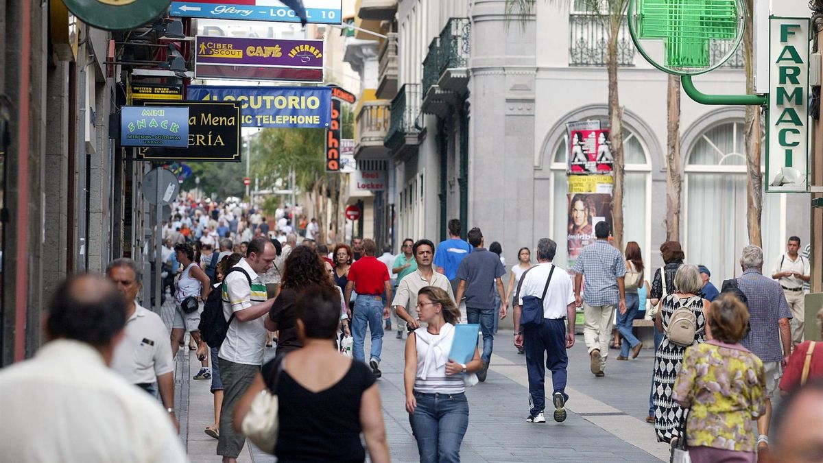Calle Castillo en Santa Cruz de Tenerife, una de las más concurridas de la ciudad.