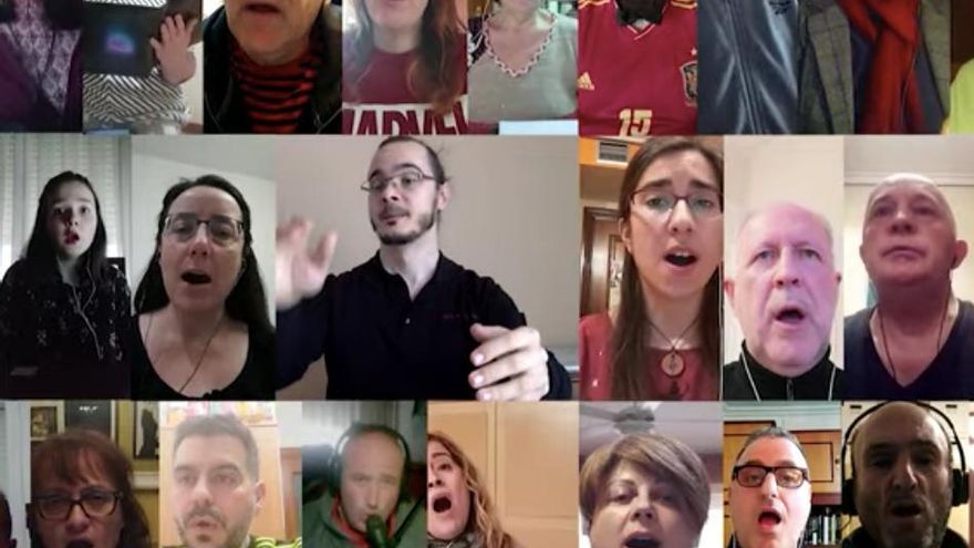 Las voces del Orfeón Logroñés se unen desde sus hogares