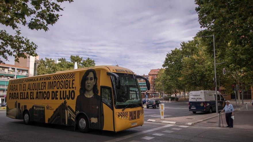 Autobús de campaña de Más Madrid