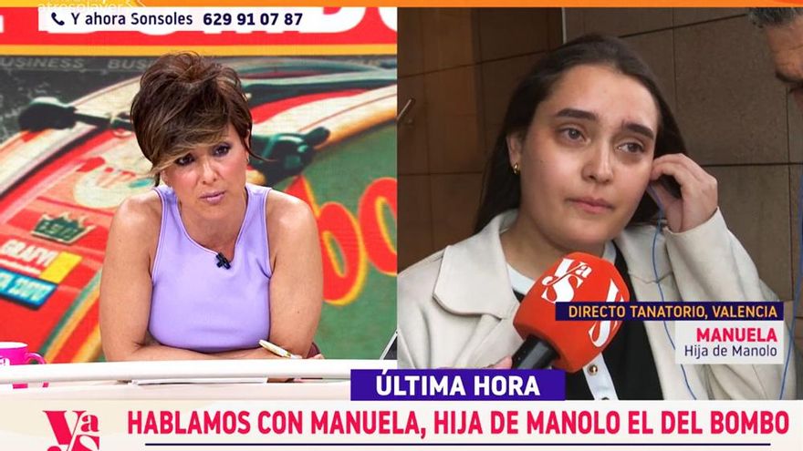 La hija de Manolo 'el del Bombo' niega en Antena 3 los rumores sobre la muerte de su padre: "No es justo lo que hacéis"