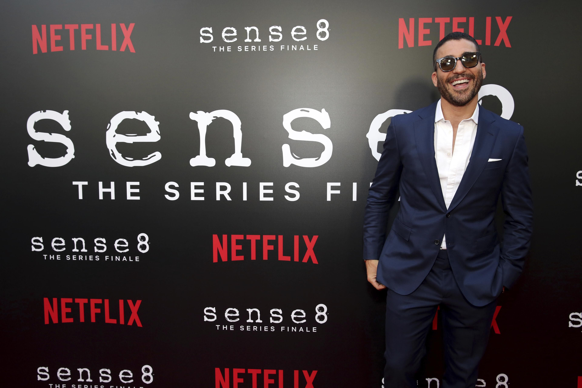 El actor Miguel Ángel Silvestre en la première de Sense8