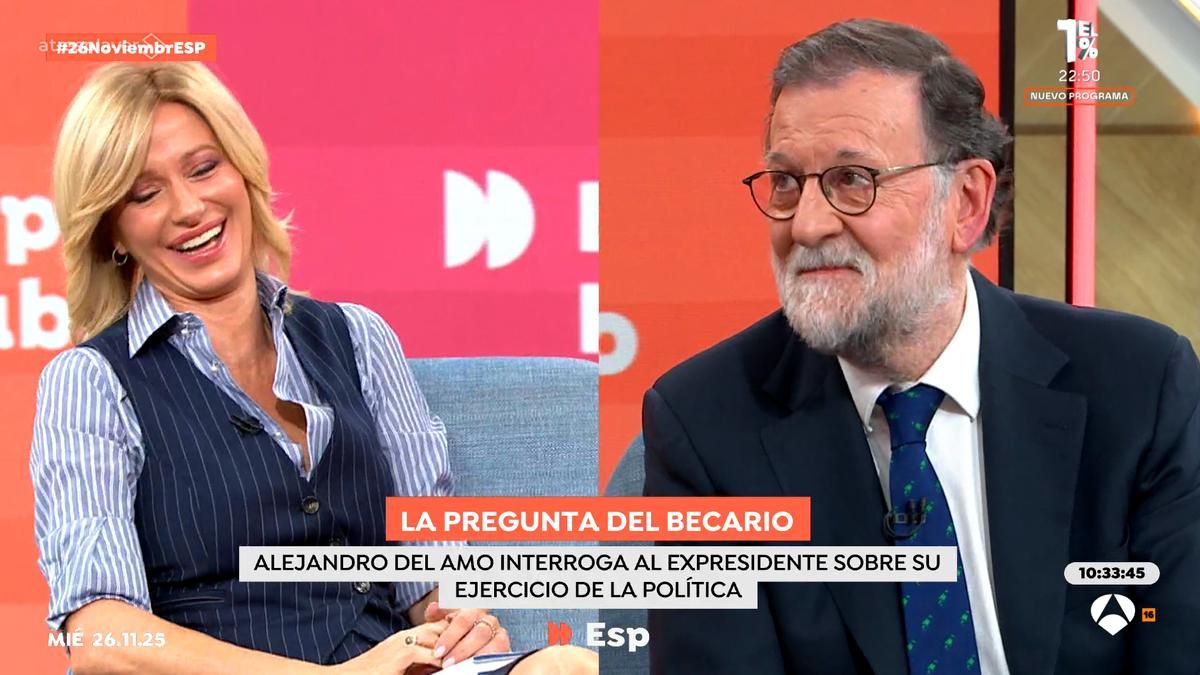 La reacción de Rajoy en 'Espejo Público' al pedirle que califique a Pedro Sánchez y otros políticos: "Si lo sé no vengo"