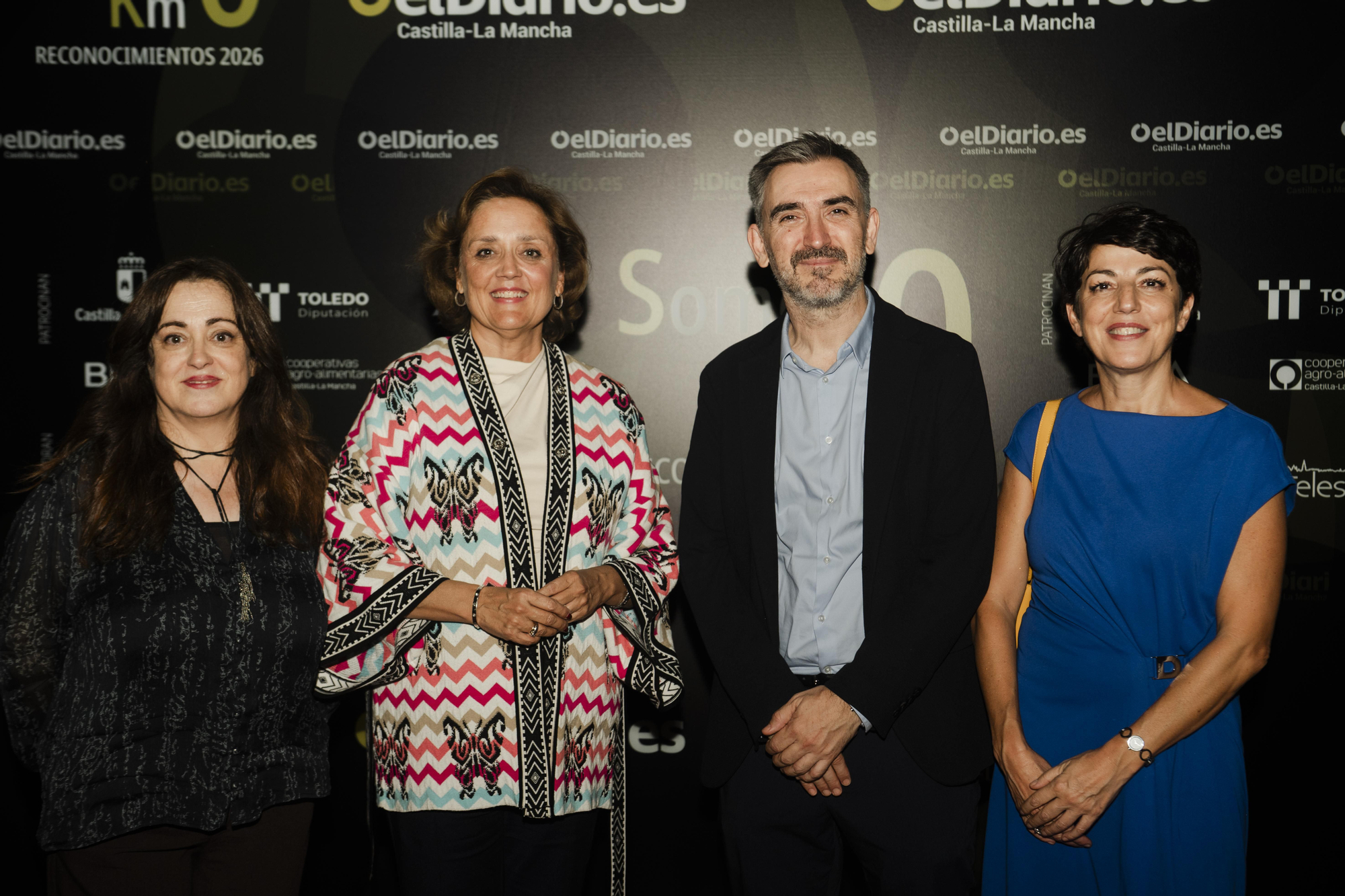La segunda por la izquierda, Soledad de Frutos, portavoz de la Diputación de Toledo y alcaldesa de La Puebla de Montalbán (Toledo); junto a Carmen Bachiller, Ignacio Escolar y Rosalía Lloret