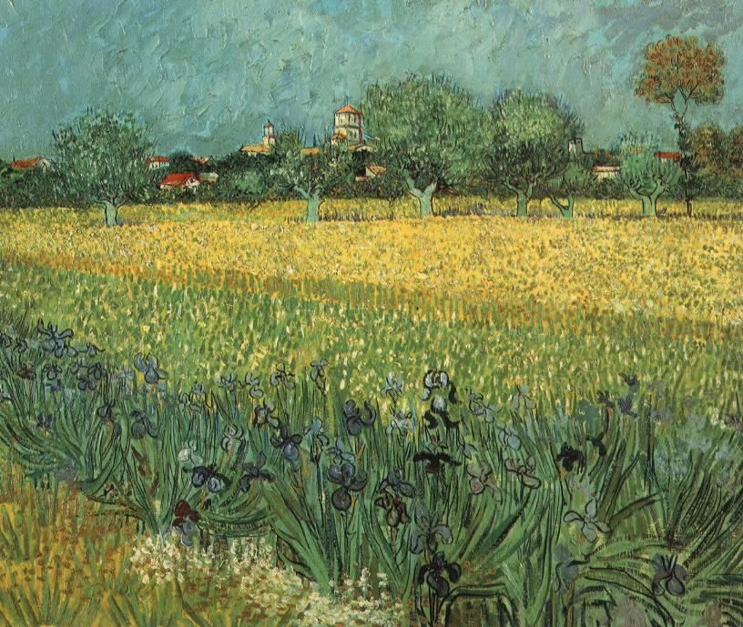 'Vista de Arles con lirios', de Van Gogh